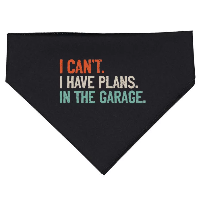 I Can't I Have Plans In The Garage Mechanic DIY Saying USA-Made Doggie Bandana