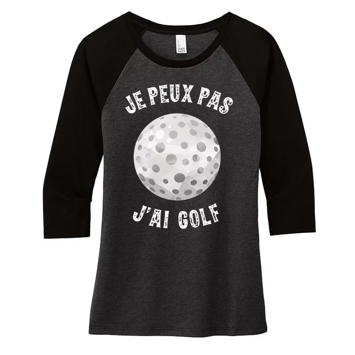 I Can't I Have Golf Women's Tri-Blend 3/4-Sleeve Raglan Shirt