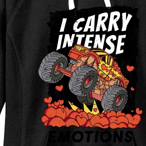 I Carry Intense Emotions Trucker Women's Fleece Hoodie