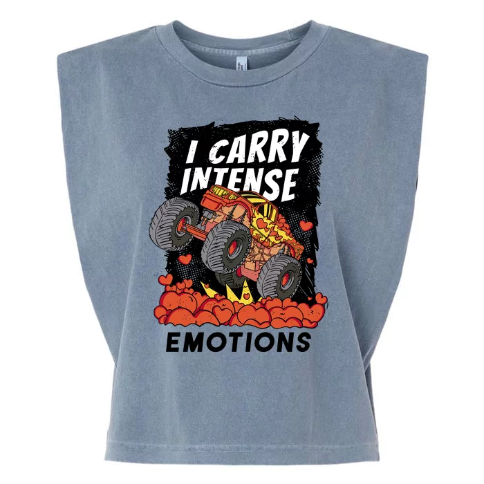 I Carry Intense Emotions Trucker Garment-Dyed Women's Muscle Tee