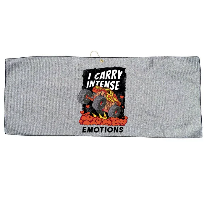 I Carry Intense Emotions Trucker Large Microfiber Waffle Golf Towel