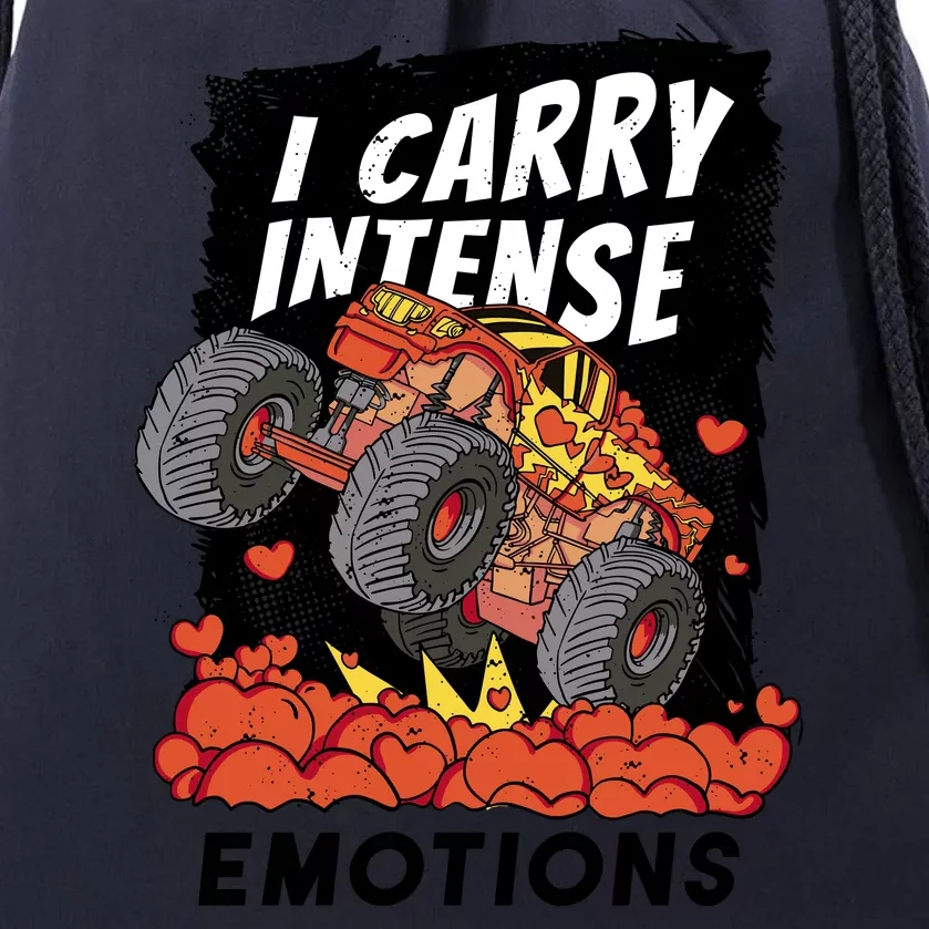 I Carry Intense Emotions Trucker Drawstring Bag