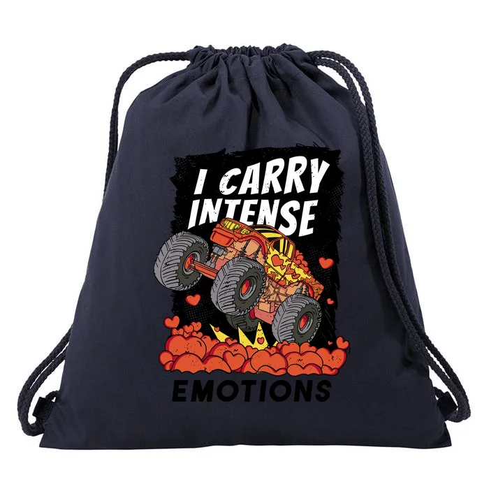 I Carry Intense Emotions Trucker Drawstring Bag