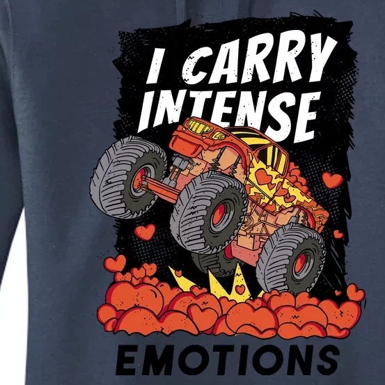 I Carry Intense Emotions Trucker Women's Pullover Hoodie