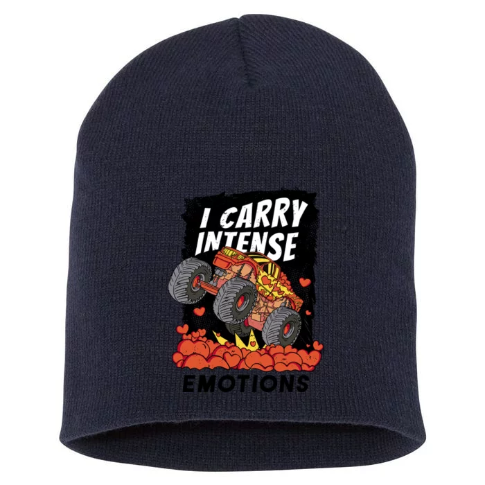 I Carry Intense Emotions Trucker Short Acrylic Beanie