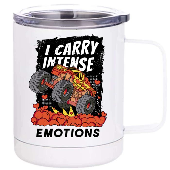 I Carry Intense Emotions Trucker Front & Back 12oz Stainless Steel Tumbler Cup