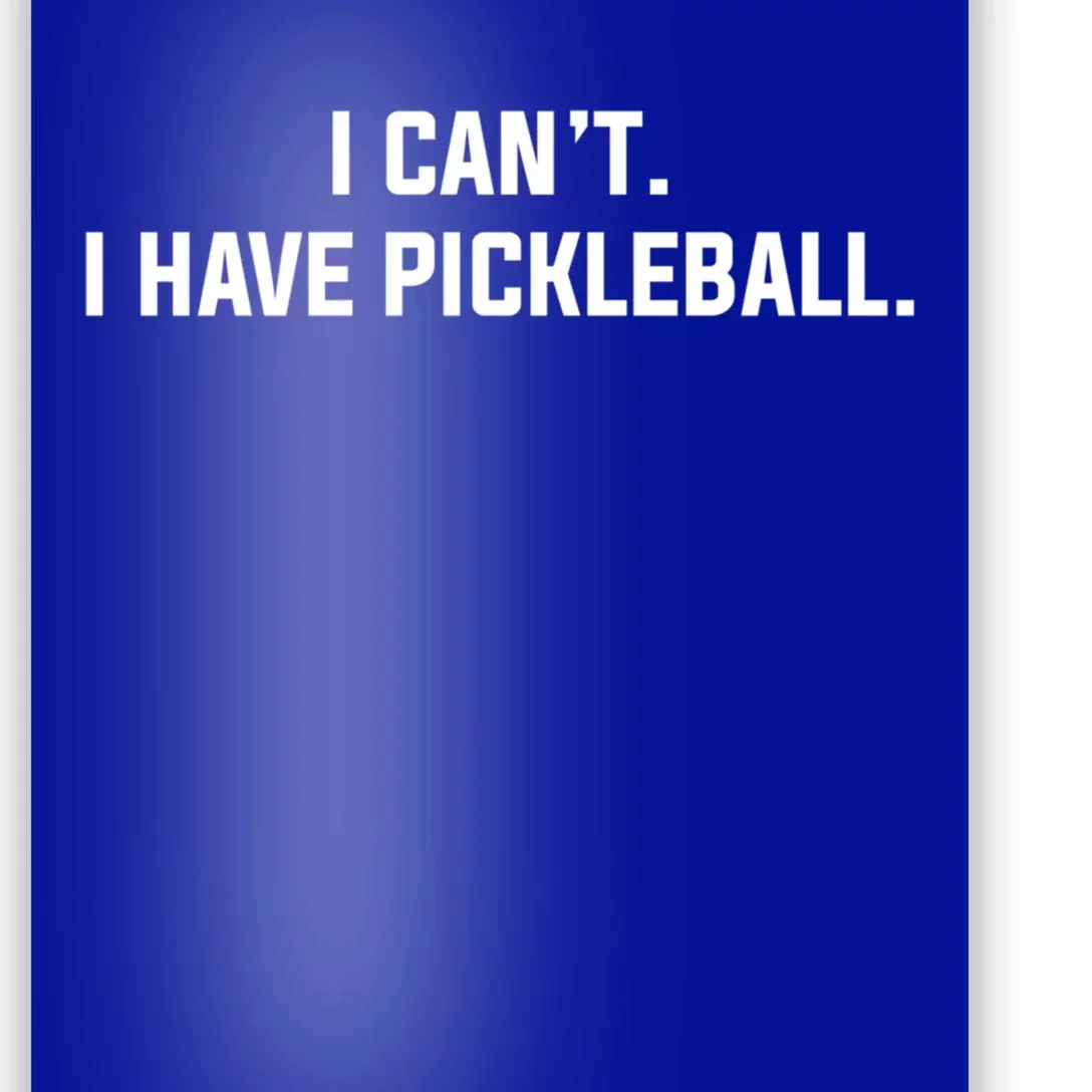 I CanT I Have Pickleball Funny Slogan Gift Poster