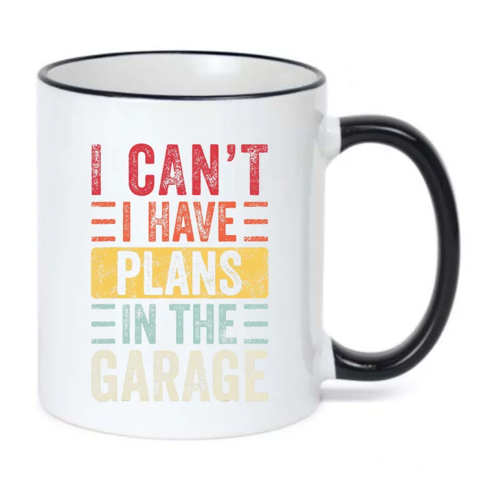 I Can't I Have Plans In The Garage Funny Car Mechanic Retro Black Color Changing Mug