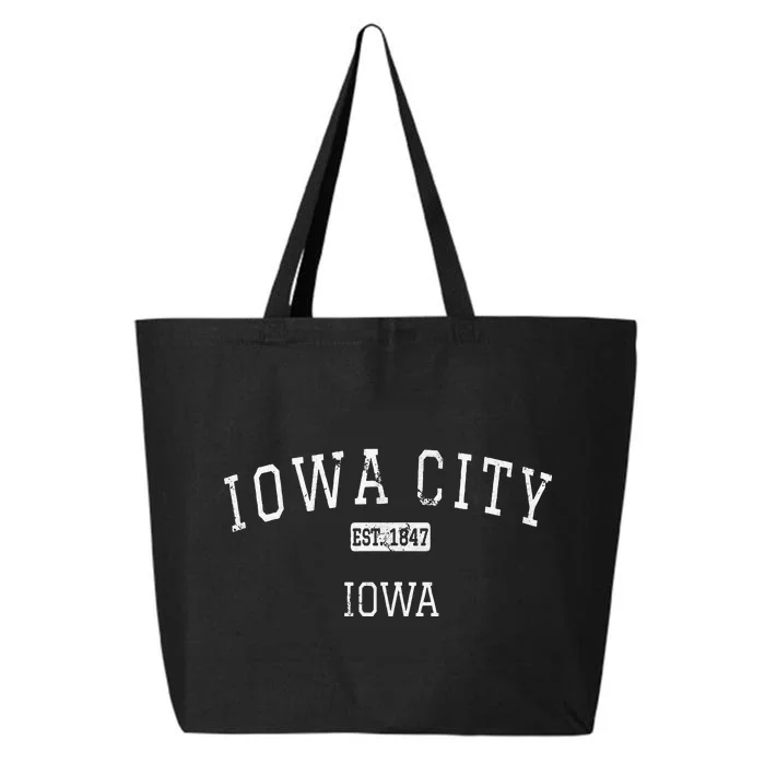 Iowa City Iowa IA Vintage 25L Jumbo Tote