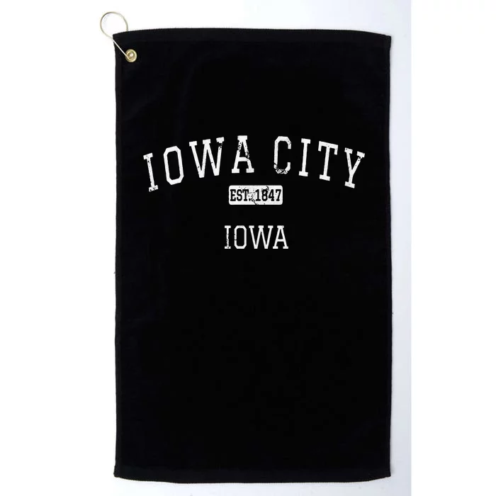 Iowa City Iowa IA Vintage Platinum Collection Golf Towel