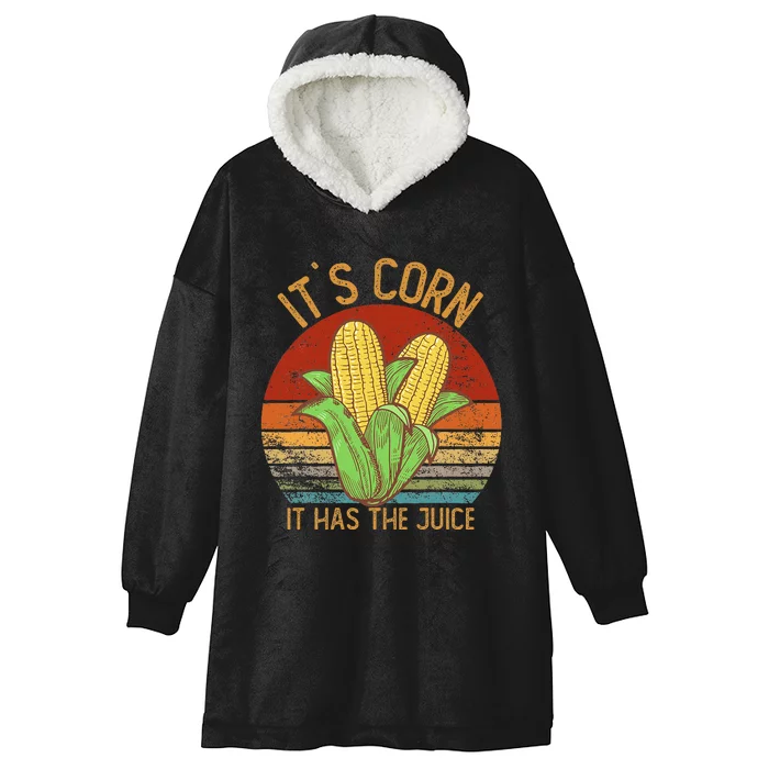 It`S Corn It Has The Juice S Crop Top Corn Lovers Hooded Wearable Blanket