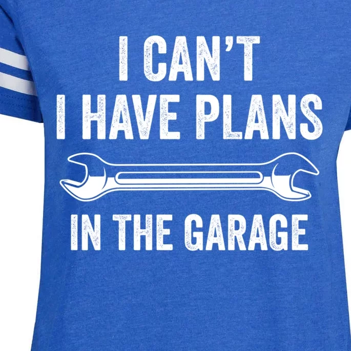 I Can't I Have Plans In The Garage Gift Enza Ladies Jersey Football T-Shirt