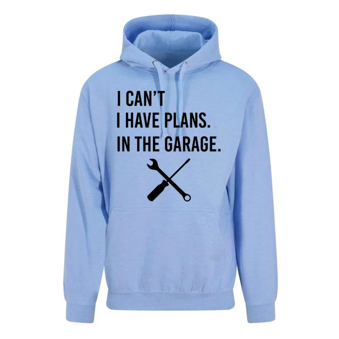 I Can't I Have Plans In My Garage Funny Mechanic Gift Unisex Surf Hoodie