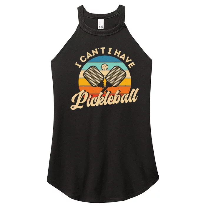 I Can't I Have Pickleball Funny Distressed Retro Vintage Women’s Perfect Tri Rocker Tank