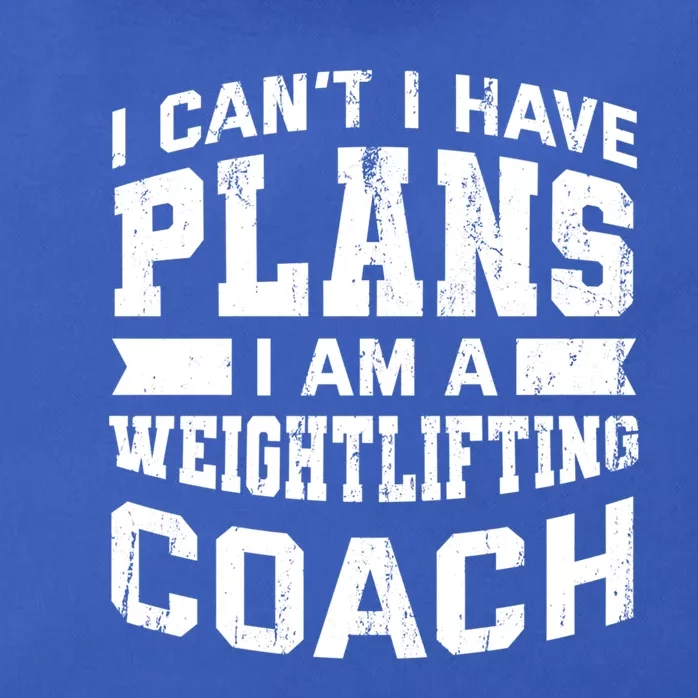 I Cant I Have Plans Funny Weightlifting Coach Humor Great Gift Zip Tote Bag