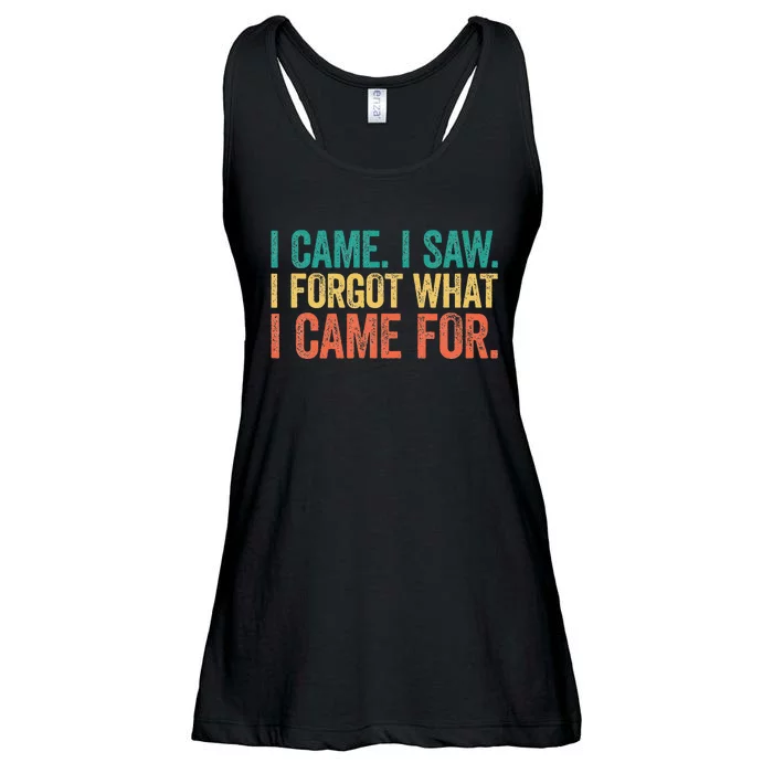 I Came I Saw I Forgot What I Came Ladies Essential Flowy Tank