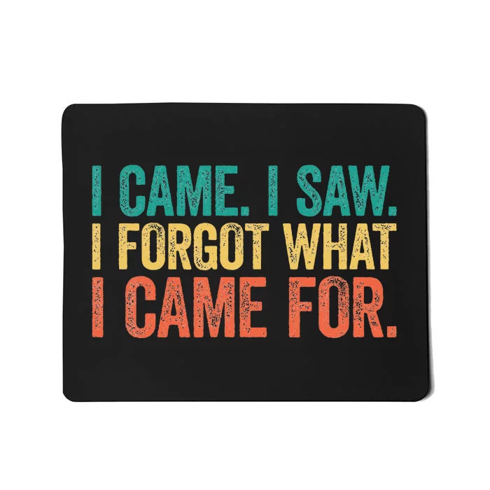 I Came I Saw I Forgot What I Came Mousepad