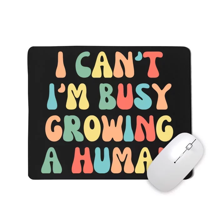 I Can't I'm Busy Growing A Human Funny Pregnant Mousepad