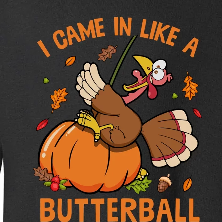 I Came In Like Butterball Funny Thanksgiving Turkey Costume Toddler Sweatshirt