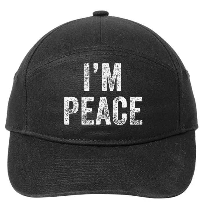 I Come In Peace IM Peace Funny Matching Couple Lovers 7-Panel Snapback Hat