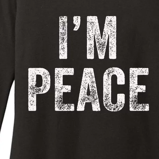 I Come In Peace IM Peace Funny Matching Couple Lovers Womens CVC Long Sleeve Shirt