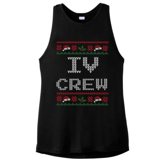 Iv Christmas Intravenous Crew Ladies Tri-Blend Wicking Tank