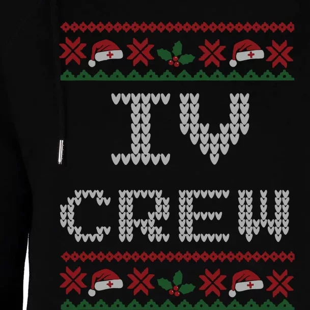 Iv Christmas Intravenous Crew Womens Funnel Neck Pullover Hood