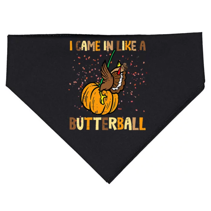 I Came In Like A Butterball Thanksgiving Turkey USA-Made Doggie Bandana