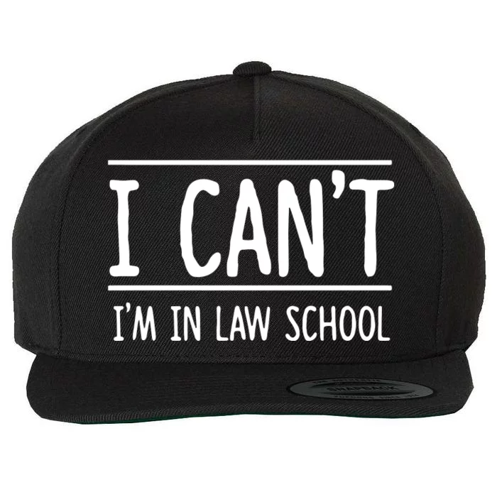 I Cant Im In Law School Student Future Attorney Wool Snapback Cap