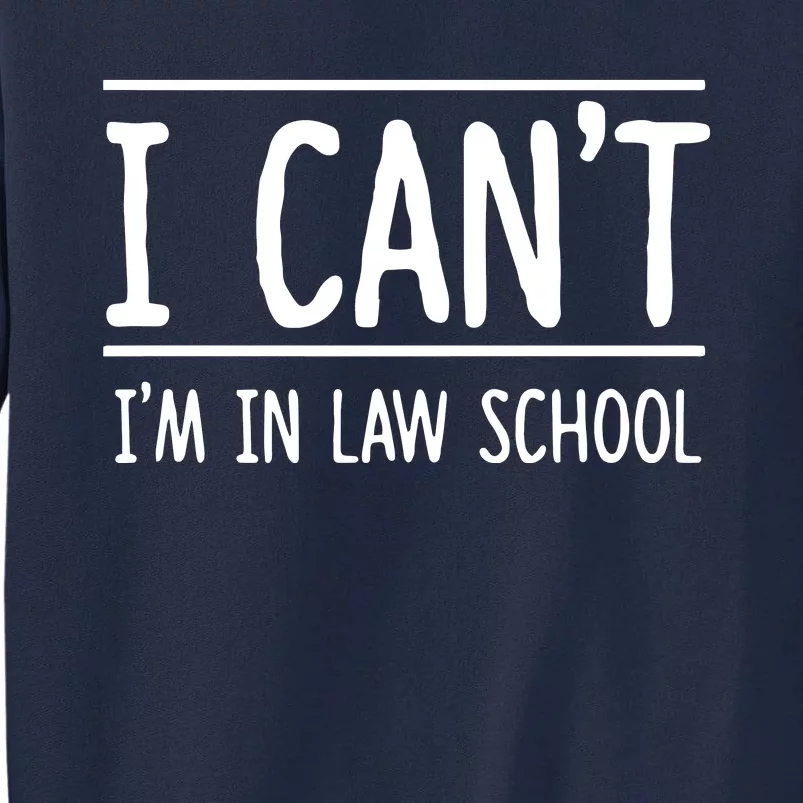 I Cant Im In Law School Student Future Attorney Tall Sweatshirt