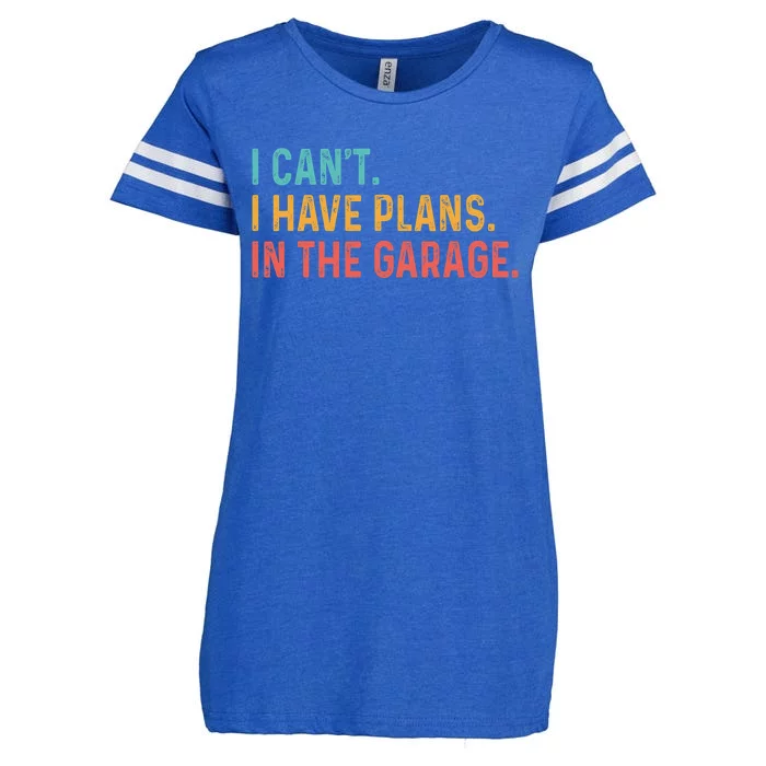 I Can't I Have Plans In The Garage Fathers Gift Car Mechanic Enza Ladies Jersey Football T-Shirt