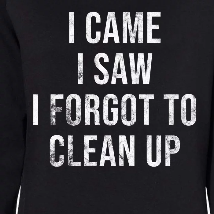 I Came I Saw I Forgot To Clean Up Funny Womens California Wash Sweatshirt