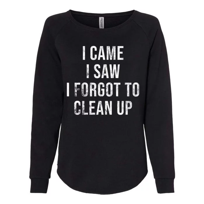 I Came I Saw I Forgot To Clean Up Funny Womens California Wash Sweatshirt