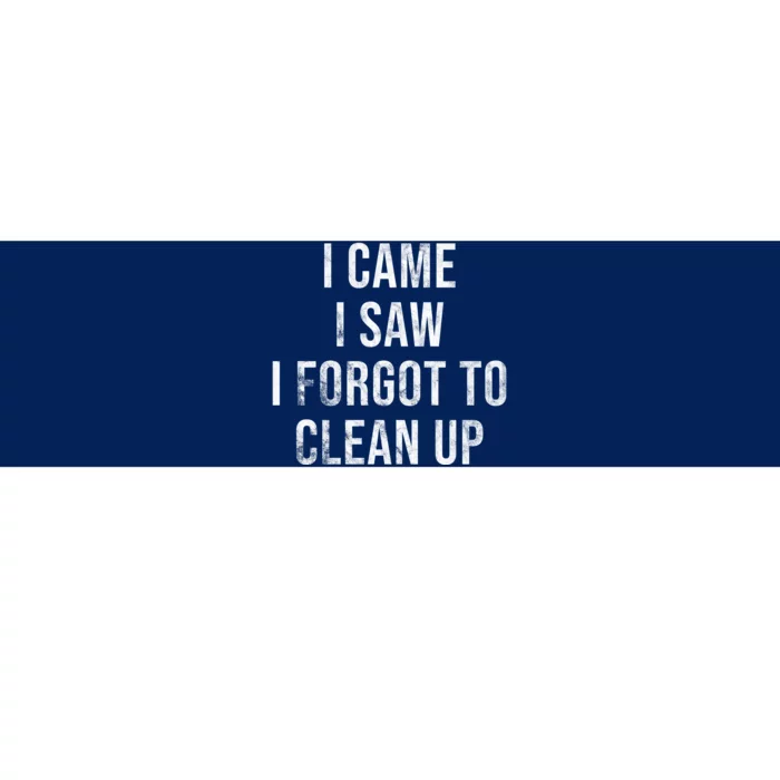 I Came I Saw I Forgot To Clean Up Funny Bumper Sticker