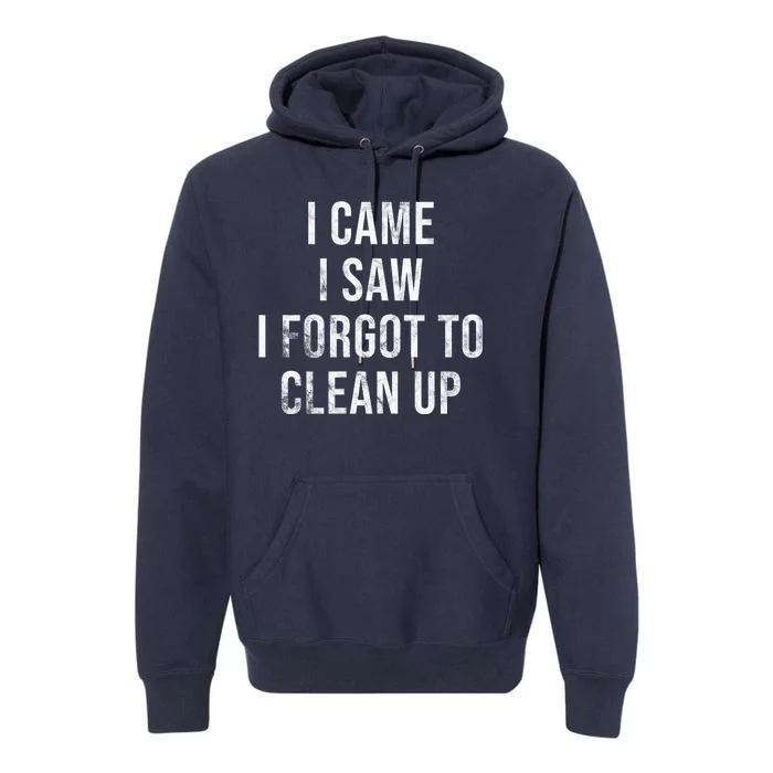 I Came I Saw I Forgot To Clean Up Funny Premium Hoodie