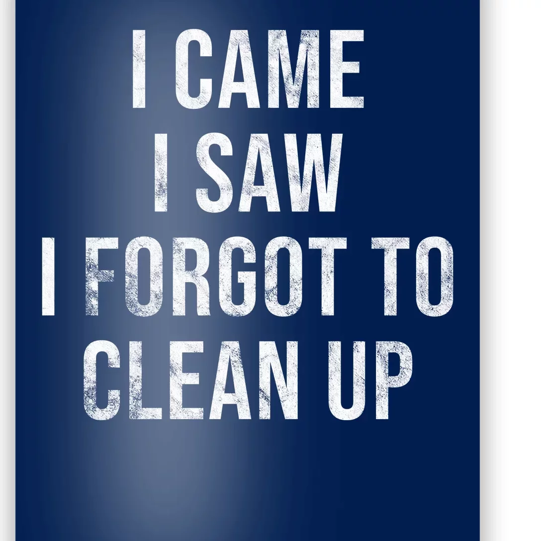 I Came I Saw I Forgot To Clean Up Funny Poster