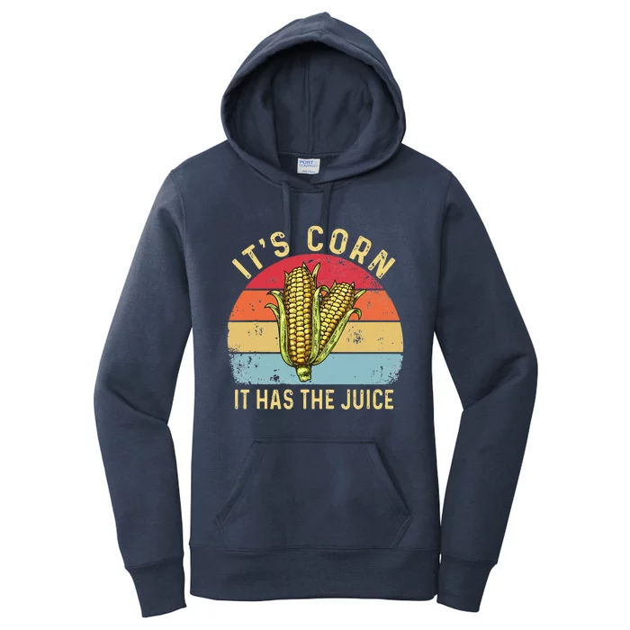 It`s Corn It Has The Juice Retro Funny Corn Trendy Women's Pullover Hoodie