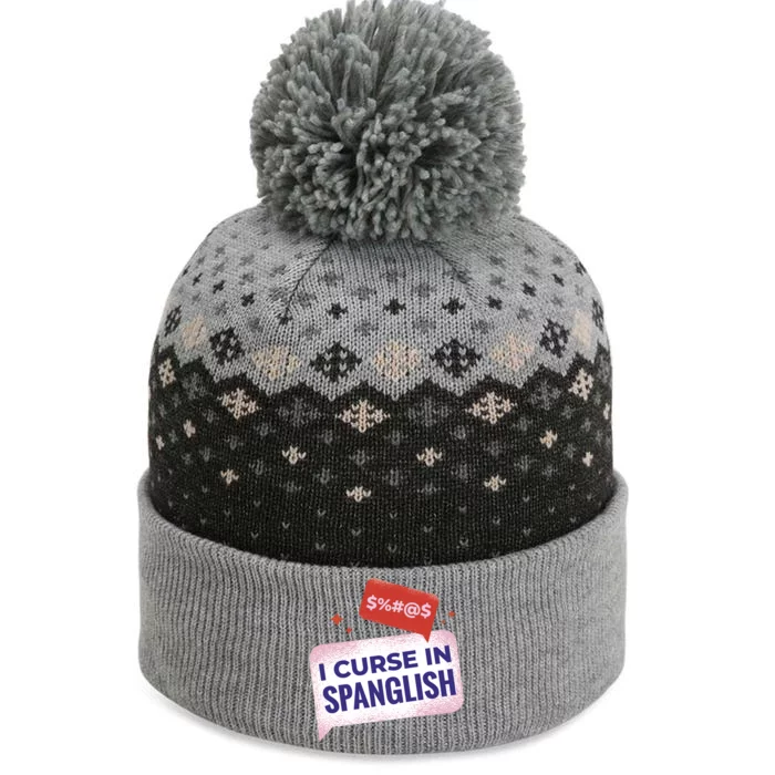 I Curse In Spanglish Funny Spanish The Baniff Cuffed Pom Beanie