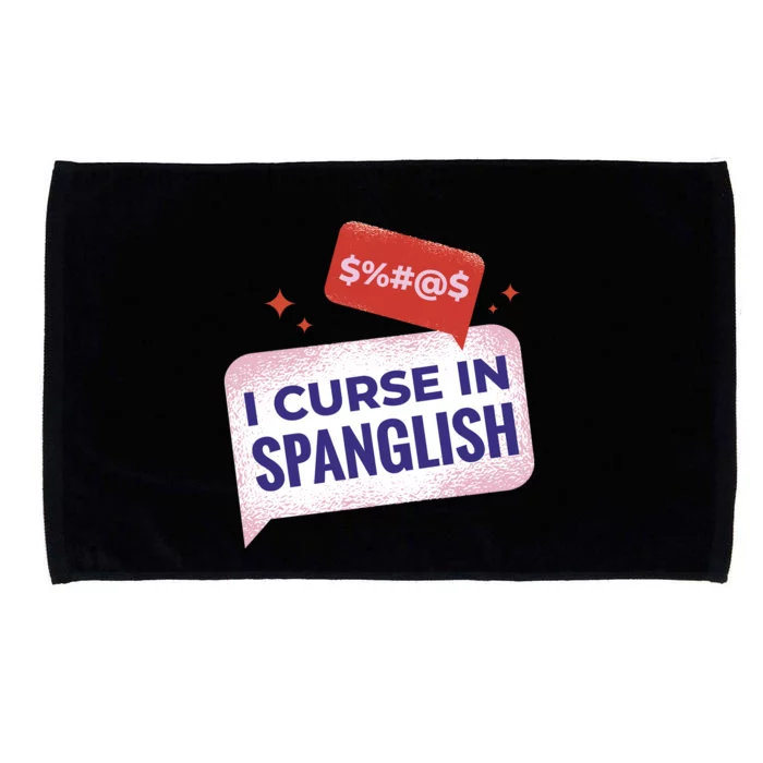 I Curse In Spanglish Funny Spanish Microfiber Hand Towel