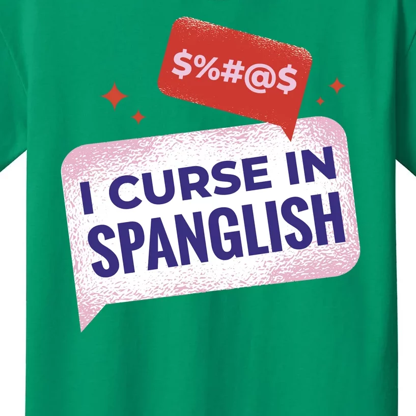 I Curse In Spanglish Funny Spanish Kids T-Shirt