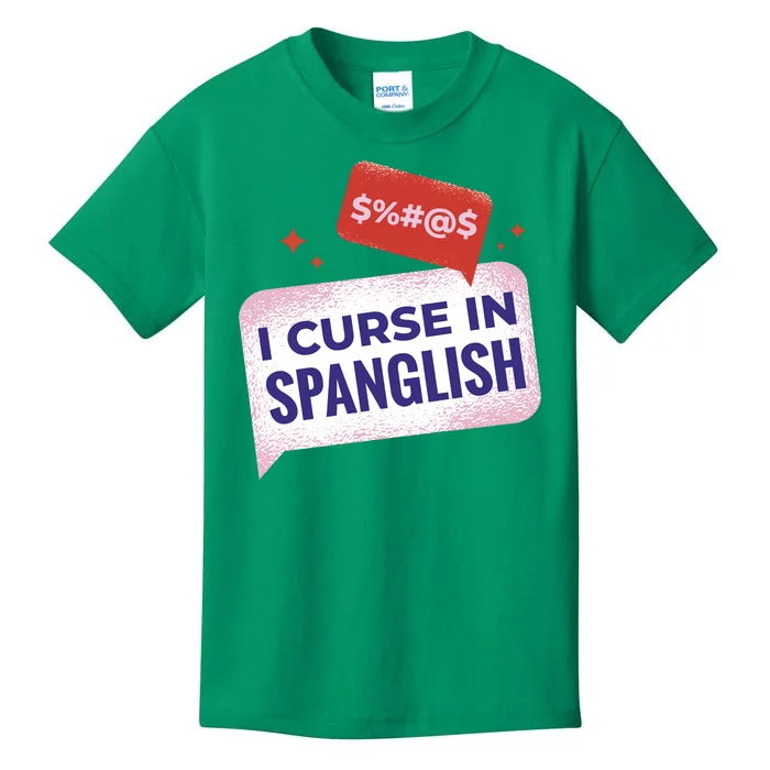 I Curse In Spanglish Funny Spanish Kids T-Shirt