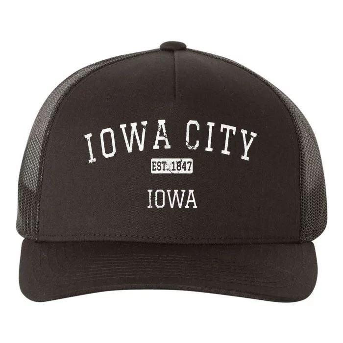 Iowa City Iowa IA Vintage Yupoong Adult 5-Panel Trucker Hat