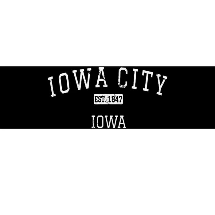 Iowa City Iowa IA Vintage Bumper Sticker