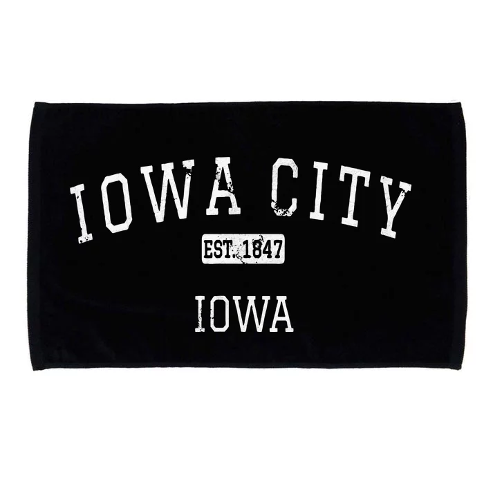 Iowa City Iowa IA Vintage Microfiber Hand Towel