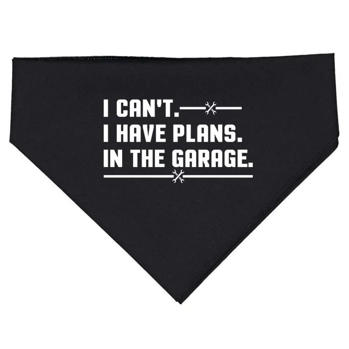 I Cant I Have Plans In The Garage USA-Made Doggie Bandana