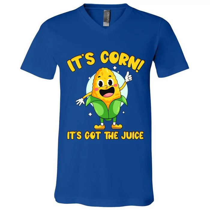 ItS Corn! It Has The Juice Meme Funny Cute Corn Song Gift V-Neck T-Shirt