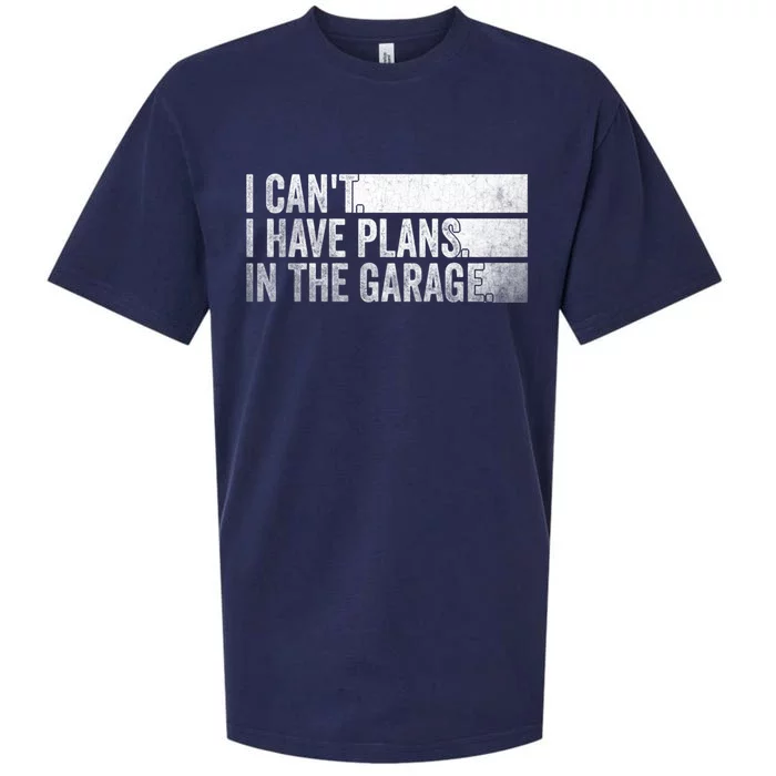 I Can't I Have Plans In The Garage Mechanic Car Enthusiast Cool Gift Sueded Cloud Jersey T-Shirt