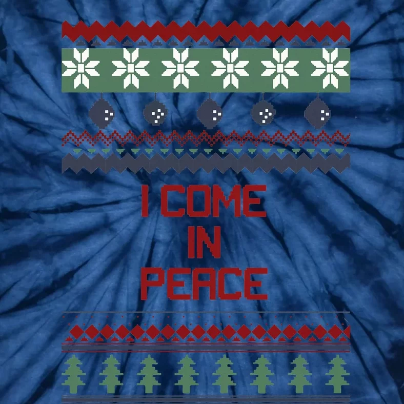 I Come In Peace Im Peace Funny Couple Christmas Ugly Sweater Tie-Dye T-Shirt