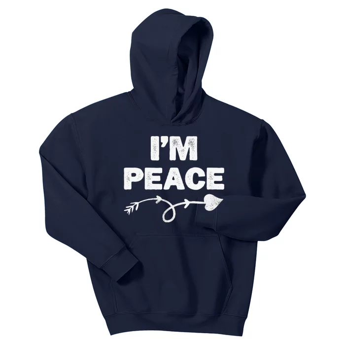 I Come In Peace I'm Peace Apparels Funny Couple's Matching Kids Hoodie