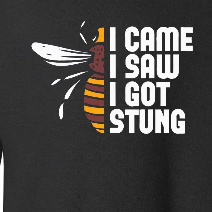 I Came I Saw I Got Stung Funny Beekeeper Bees Beekeeping Toddler Sweatshirt